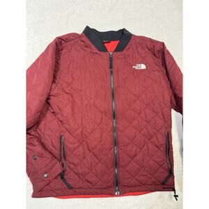 The North Face Jester Jacket Reversible Fire Red & Quilted Cranberry Men’s Lg